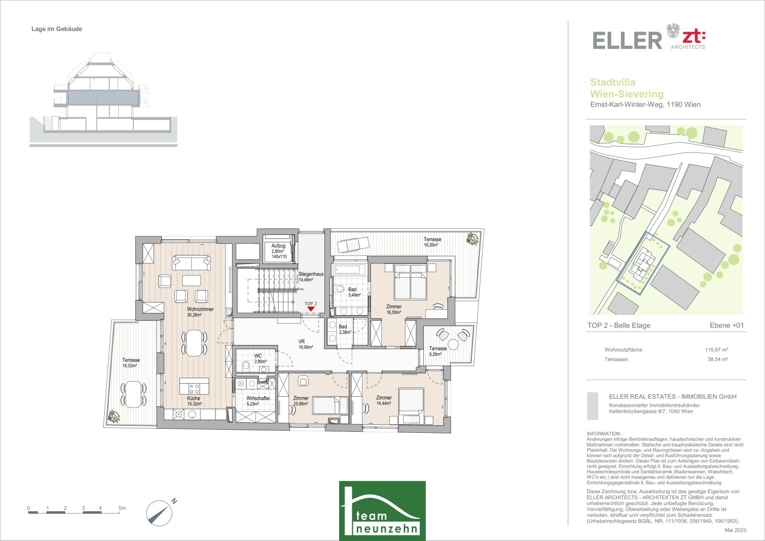 Wohnung zum Kauf 1.690.000 € 4 Zimmer 115,6 m²<br/>Wohnfläche 1.<br/>Geschoss Sieveringer Straße 95 Wien 1190