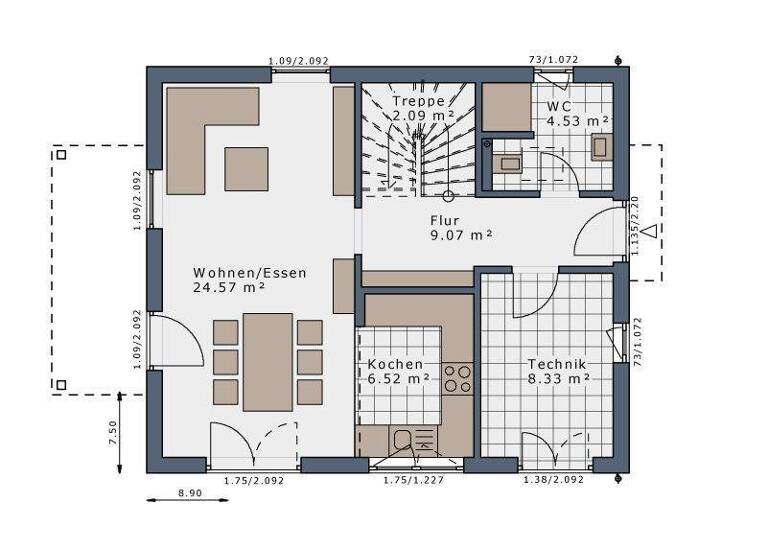 Einfamilienhaus zum Kauf provisionsfrei 492.389 € 5 Zimmer 110 m² 600 m² Grundstück Elmenhorst Elmenhorst-Lichtenhagen 18107