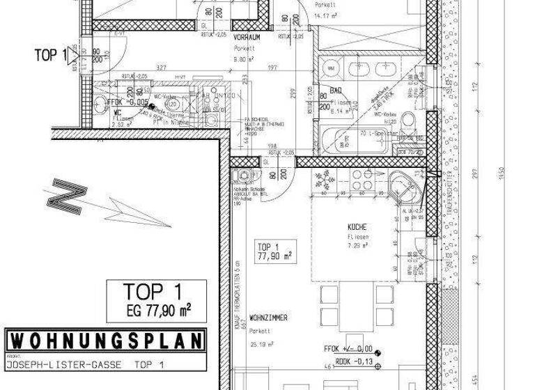 Wohnung zur Miete 1.296 € 3 Zimmer 77,9 m² EG Wien 1130