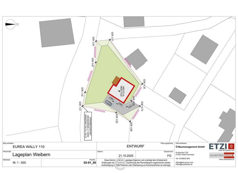 Bungalow zum Kauf - Erstbezug 429.900 € 4 Zimmer 109,9 m² 1.060 m² Grundstück Weibern 4675