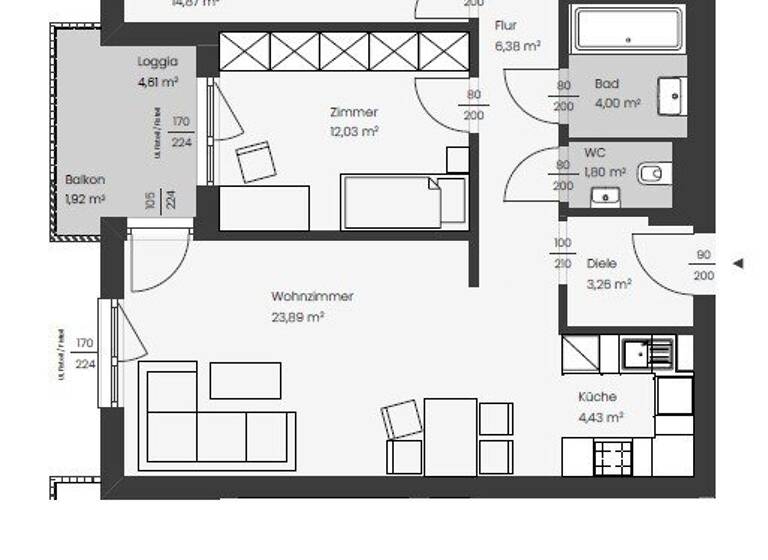 Wohnung zum Kauf - Erstbezug 258.000 € 3 Zimmer 82,1 m² 1. Geschoss Felix Iribauer-Straße Ober-Grafendorf 3200