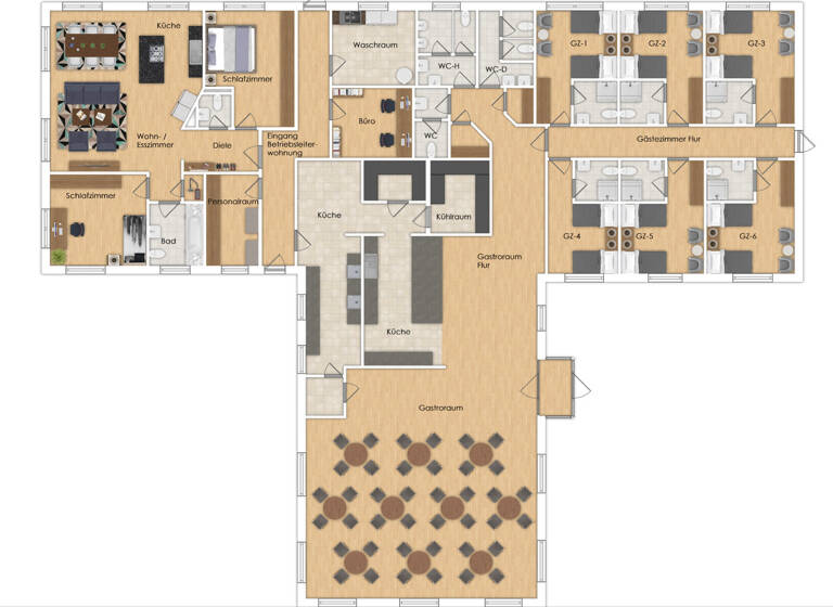 Restaurant zum Kauf 1.100.000 € 370,2 m² Gastrofläche Lippedorf Wesel 46485