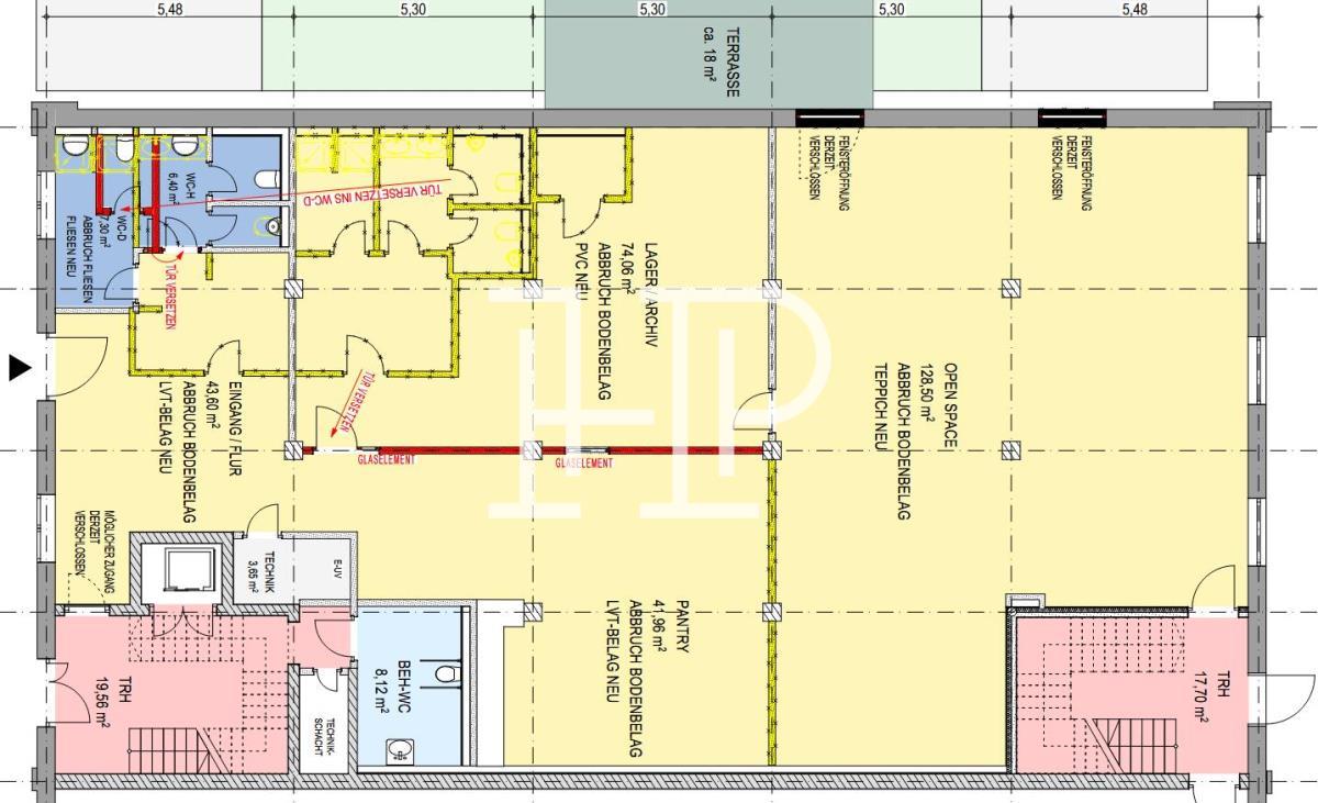 Büro-/Praxisfläche zur Miete 17,95 € 14.709 m²<br/>Bürofläche ab 212 m²<br/>Teilbarkeit Othmarschen Hamburg 22761