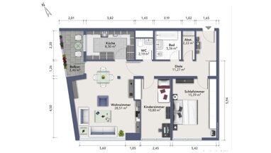 Wohnung zum Kauf 3 Zimmer 86,5 m² 4. Geschoss Kehl - Sundheim Kehl 77694