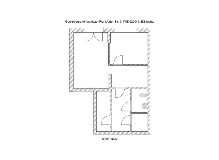 Büro zur Miete provisionsfrei 495 € 2 Zimmer 49,5 m² Bürofläche Frankfurter Straße 3 Fürstenwalde Fürstenwalde/Spree 15517