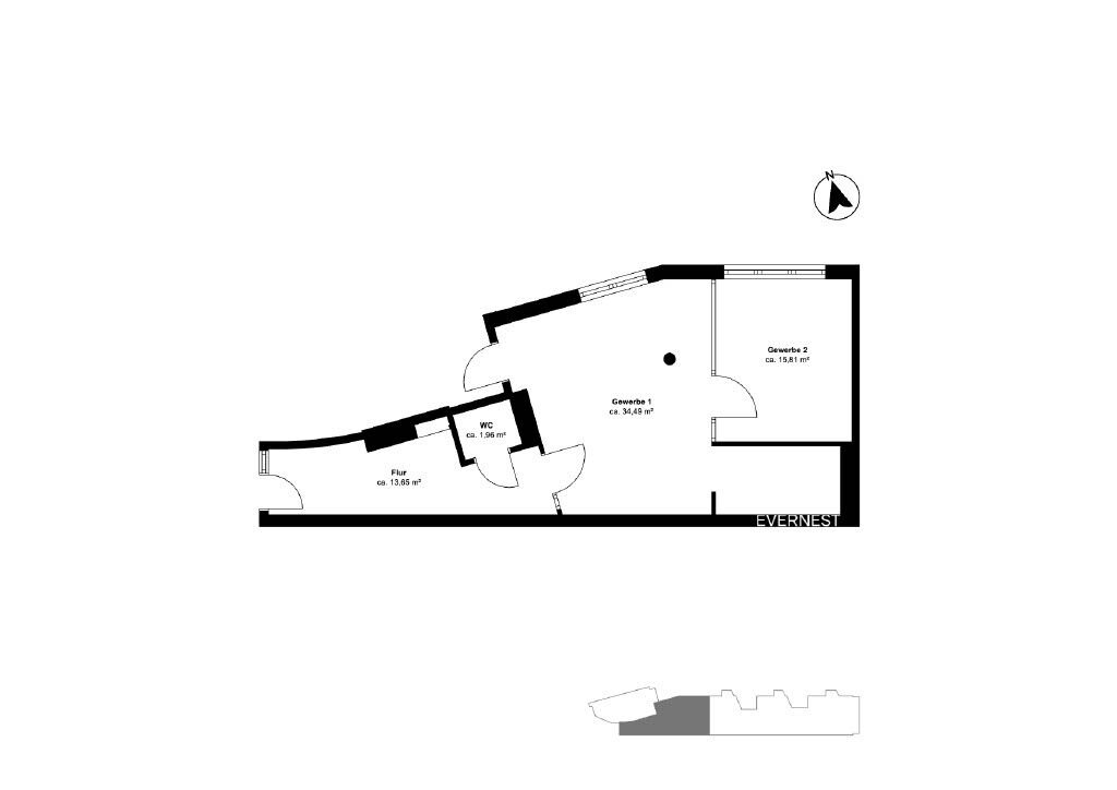 Studio zum Kauf 300.022 € 2 Zimmer 65 m²<br/>Wohnfläche Benrath Düsseldorf 40597