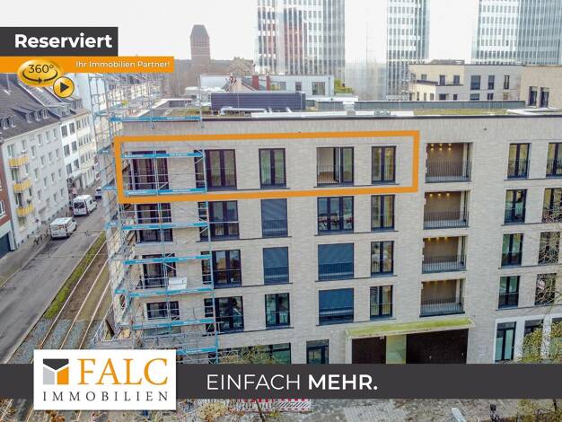 Wohnung zum Kauf - Erstbezug 499.000 € 2 Zimmer 49,6 m² 4. Geschoss Völklinger Straße 2 Unterbilk Düsseldorf 40219