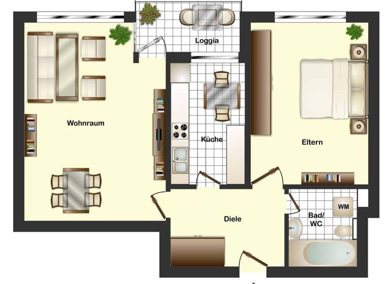 Wohnung zum Kauf 198.000 € 2 Zimmer 63 m² Unterbach Düsseldorf 40627
