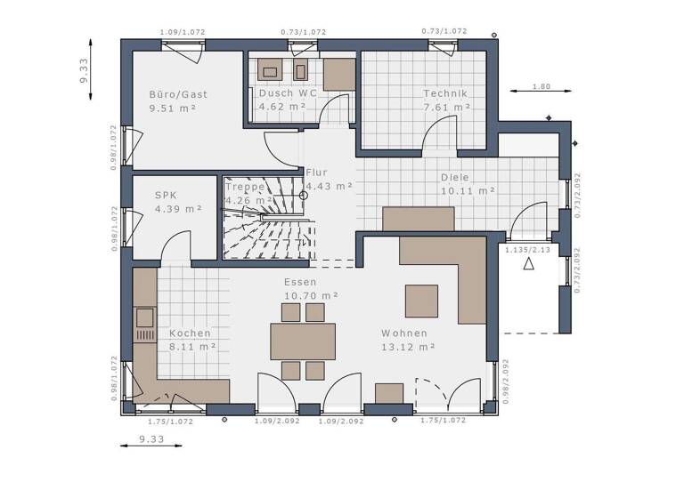 Einfamilienhaus zum Kauf provisionsfrei 505.877 € 6 Zimmer 149 m² 517 m² Grundstück Gollwitz Brandenburg an der Havel 14776