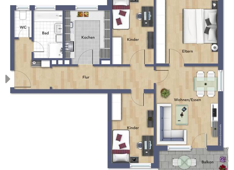 Wohnung zur Miete 475 € 1 Zimmer 30 m²<br/>Wohnfläche 2.<br/>Geschoss Biberach Biberach 88400