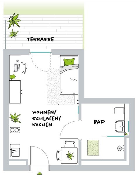 Wohnung zur Miete 755 € 1 Zimmer 31,5 m²<br/>Wohnfläche 01.12.2024<br/>Verfügbarkeit Heinrichstraße 83 Mörsenbroich Düsseldorf-Düsseltal 40239