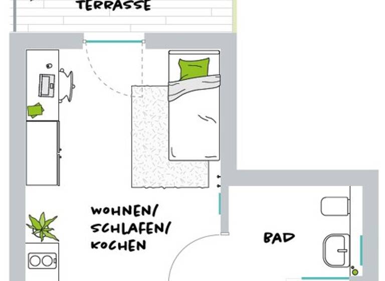 Wohnung zur Miete 623 € 1 Zimmer 31,5 m²<br/>Wohnfläche 01.06.2025<br/>Verfügbarkeit Heinrichstraße 83 Mörsenbroich Düsseldorf-Düsseltal 40239