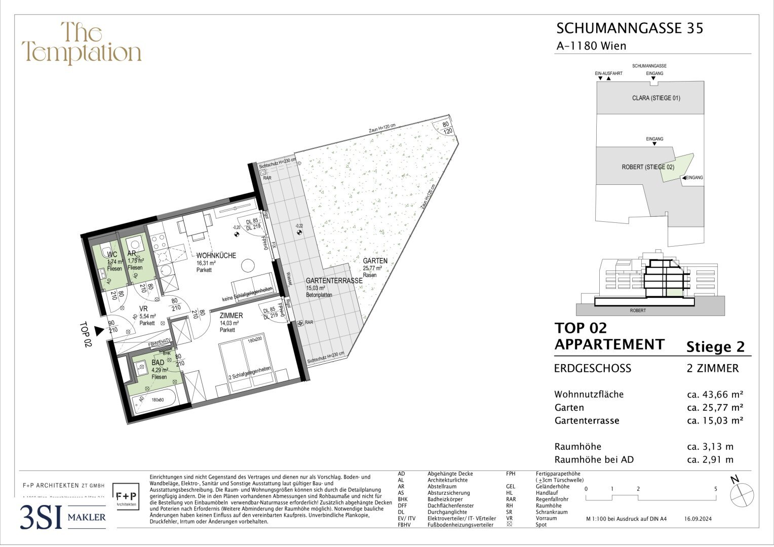 Büro-/Praxisfläche zum Kauf 295.600 € 2 Zimmer Schumanngasse 35 Wien 1180