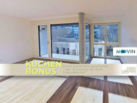 Studio zur Miete - Erstbezug 840 € 2 Zimmer 62,2 m² 1. Geschoss frei ab 16.12.2025 Dreilindenstraße 4 Altlindenau Leipzig 04177