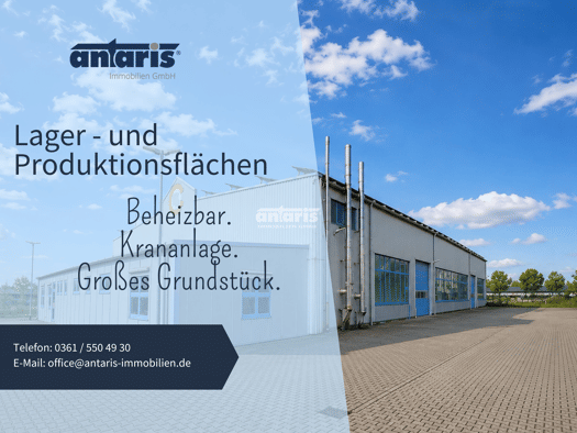 Lagerhalle zur Miete provisionsfrei 3,50 € 4.320 m² Lagerfläche teilbar ab 4.320 m² Weißensee Weißensee 99631