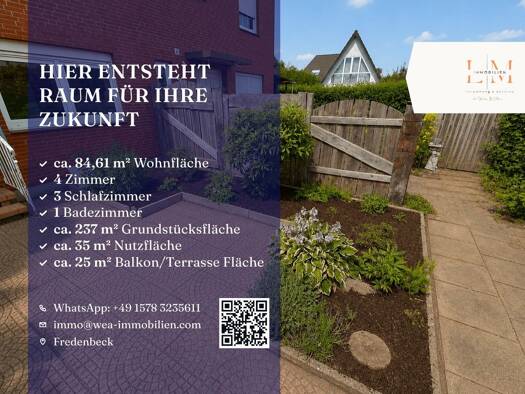 Reihenmittelhaus zum Kauf 209.000 € 4 Zimmer 84,6 m² 237 m² Grundstück Fredenbeck Fredenbeck 21717