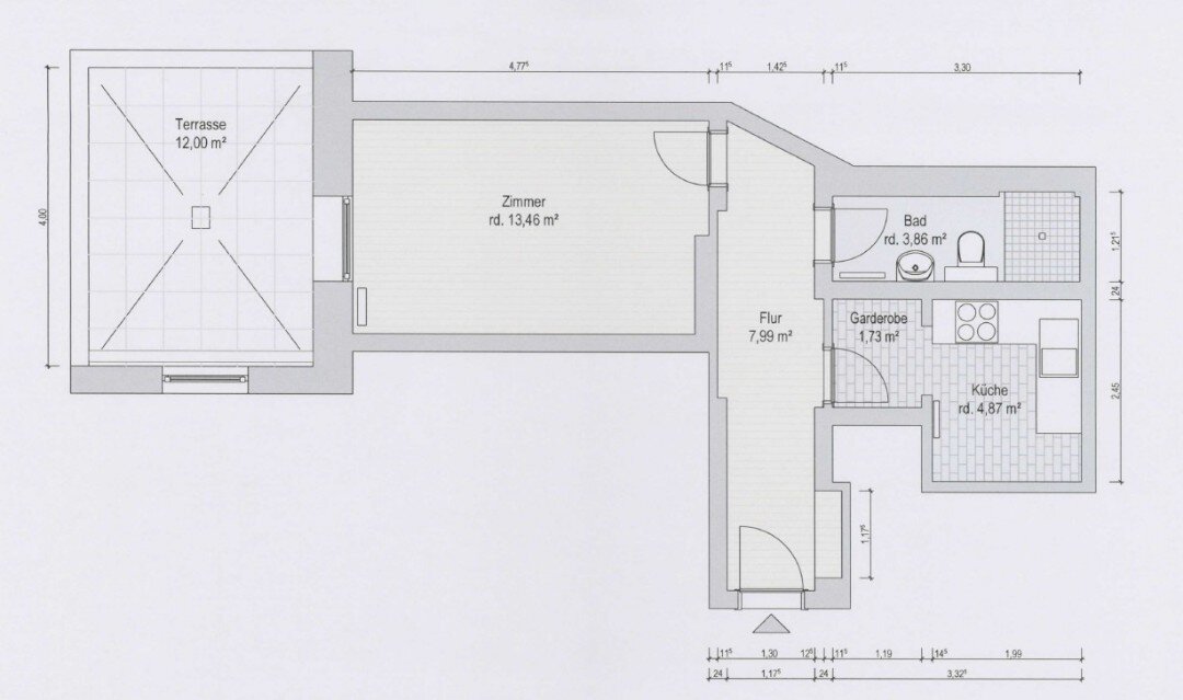 Wohnung zur Miete 560 € 1 Zimmer 46,3 m²<br/>Wohnfläche 01.02.2025<br/>Verfügbarkeit Heimhuder Straße 66 Rotherbaum Hamburg 20148