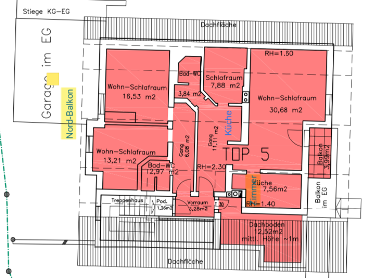 Wohnung zum Kauf 5 Zimmer 103 m² Fügen 6263