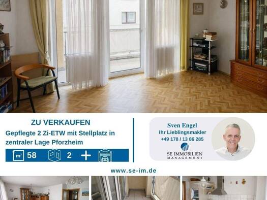 Wohnung zum Kauf 165.000 € 2 Zimmer 58 m² 1. Geschoss Nordstadt Pforzheim 75177