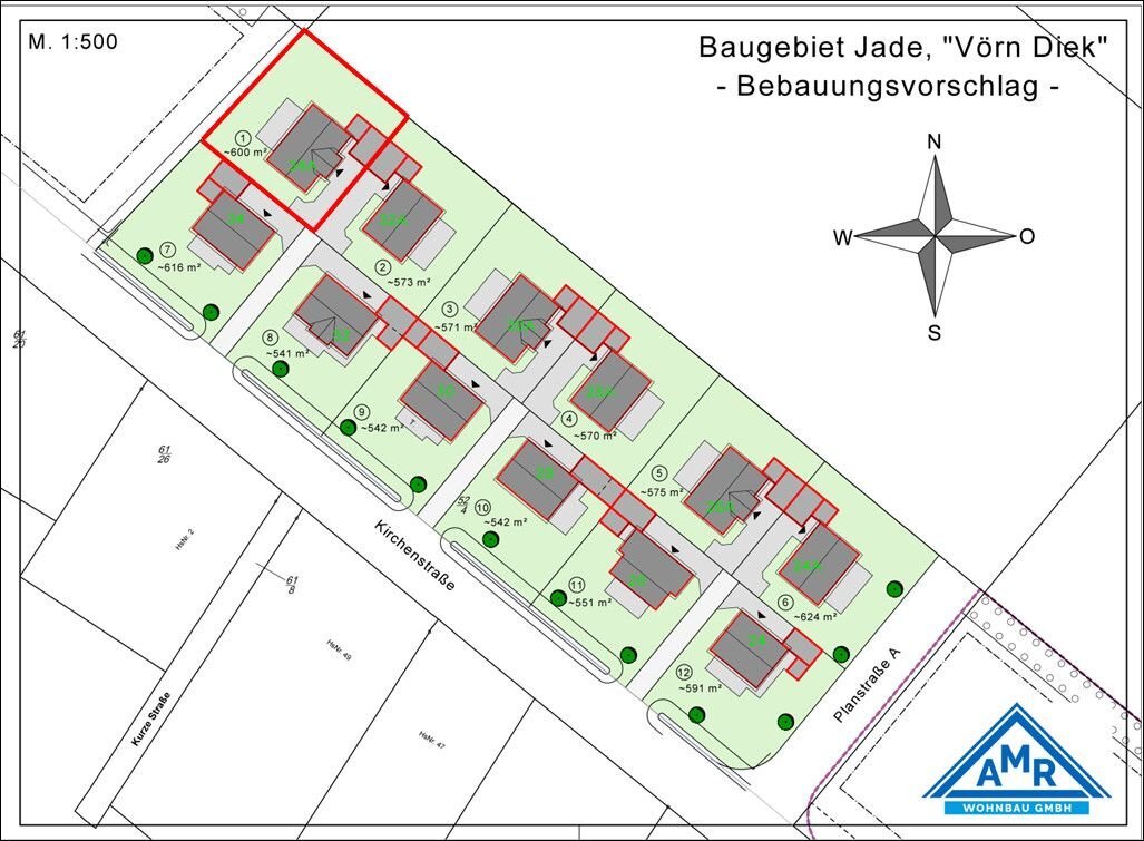 Grundstück zum Kauf 101.150 € 623,5 m²<br/>Grundstück Schweiburg Jade 26349