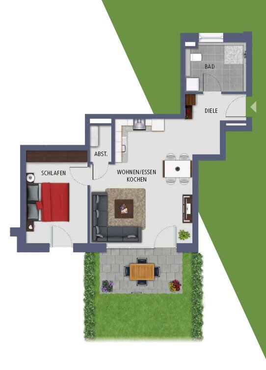 Wohnung zur Miete 625 € 2,5 Zimmer 58,5 m²<br/>Wohnfläche 1.<br/>Geschoss 01.02.2025<br/>Verfügbarkeit Lindenhof Oberndorf 78727