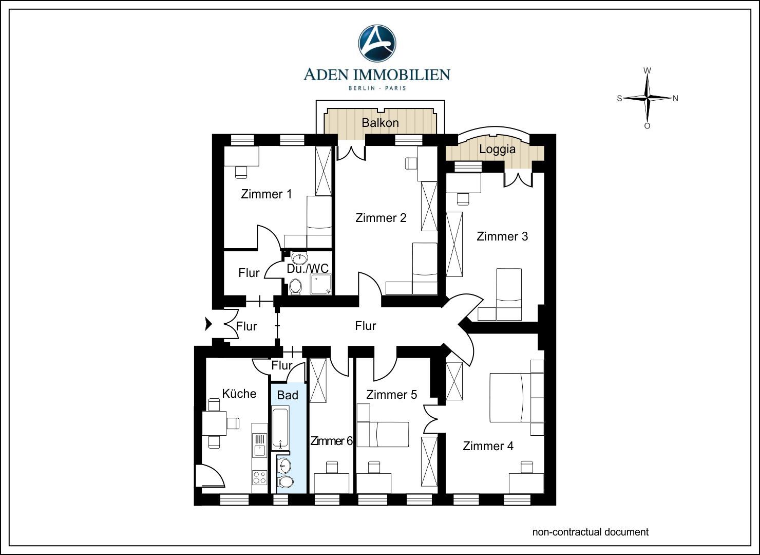 Wohnung zum Kauf provisionsfrei 1.299.000 € 5,5 Zimmer 171,2 m²<br/>Wohnfläche 4.<br/>Geschoss Joachim-Friedrich-Str. 9 Halensee Berlin 10711