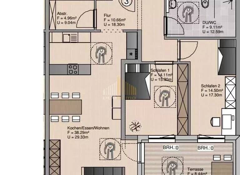 Studio zum Kauf provisionsfrei 417.900 € 3 Zimmer 105,3 m² 1. Geschoss Bollendorfer Straße Echternacherbrück 54668
