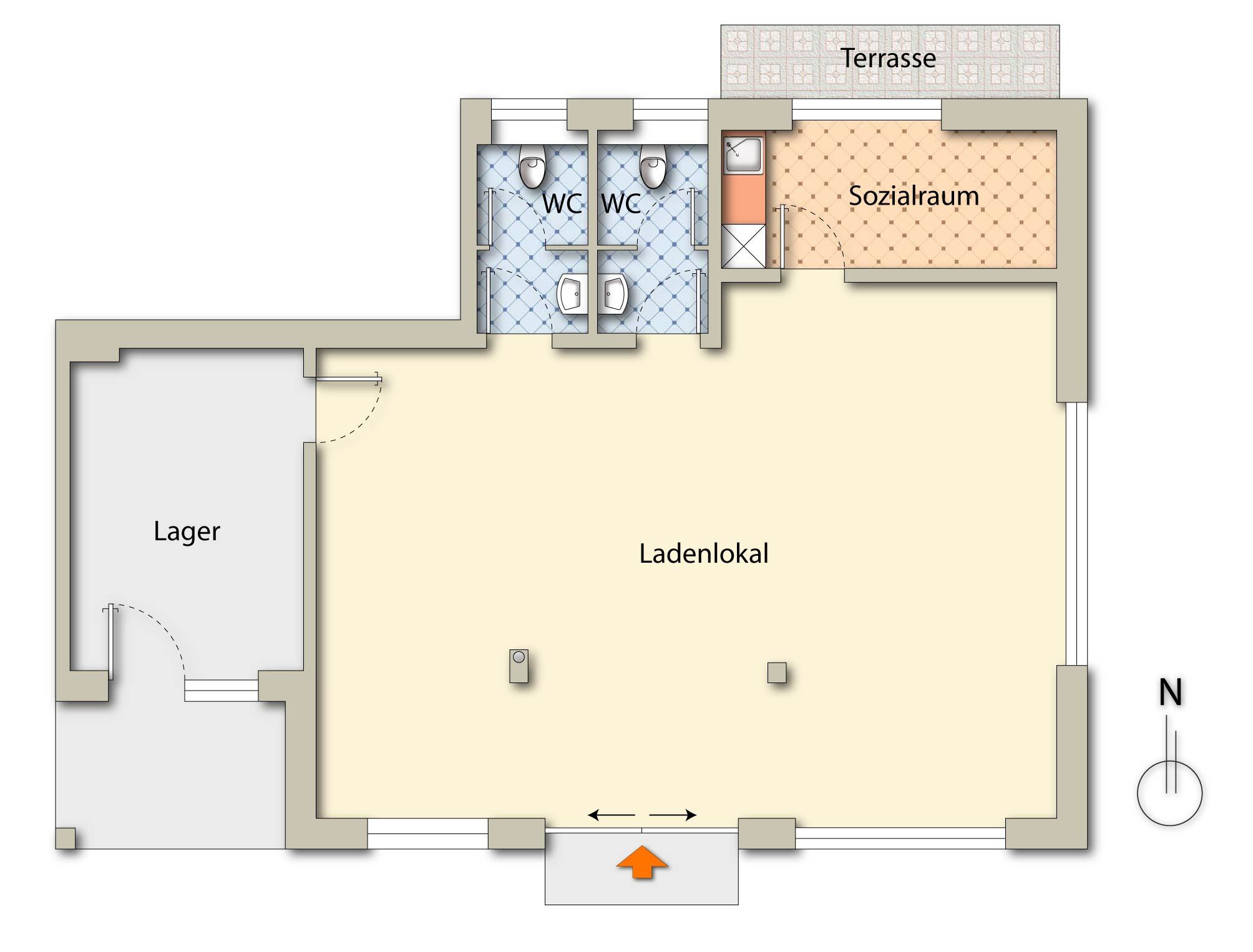 Verkaufsfläche zur Miete provisionsfrei 1.605 € 107 m²<br/>Verkaufsfläche Brauerstr. 4a Frömern Fröndenberg/Ruhr 58730