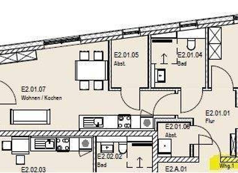 Wohnung zur Miete - Erstbezug 785 € 3 Zimmer 67,8 m² EG frei ab 01.05.2026 Henriettenstraße 2 Dissen Dissen T. W. 49201
