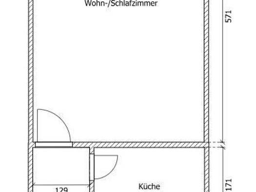 Wohnung zur Miete 305 € 1 Zimmer 38 m² 2. Geschoss Feldschlößchenweg 6 Freiberg Freiberg 09599