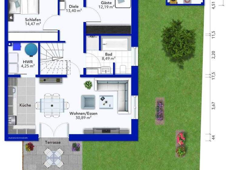 Doppelhaushälfte zum Kauf 298.000 € 4 Zimmer 120 m² 348 m² Grundstück Sievern Geestland 27607