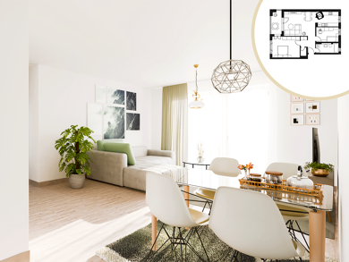 Wohnung zum Kauf - Erstbezug provisionsfrei 429.000 € 3 Zimmer 75,7 m² 2. Geschoss frei ab sofort Wasgaustraße 19 Unterliederbach Frankfurt am Main 65929