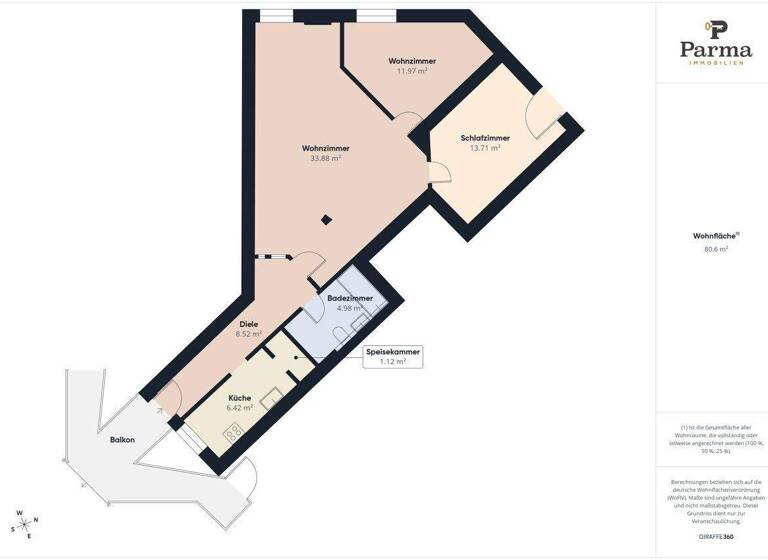 Wohnung zum Kauf 289.000 € 3 Zimmer 83 m² Frechen 50226