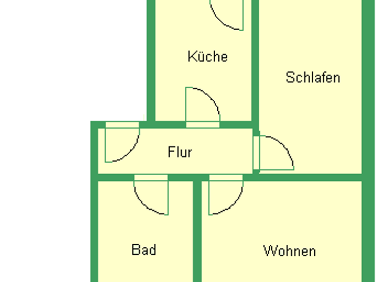 Wohnung zur Miete 350 € 2 Zimmer 60 m² 1. Geschoss Hafenstraße Gröba Riesa 01591