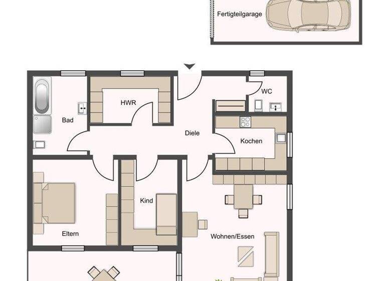 Bungalow zum Kauf 379.000 € 3 Zimmer 99 m² 635 m² Grundstück frei ab 01.05.2026 Kreyenbrück Oldenburg 26133