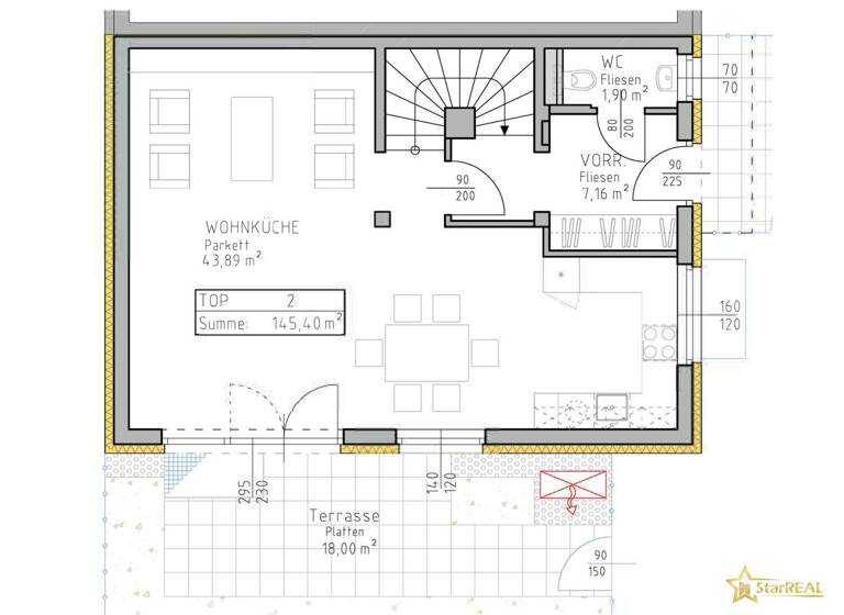 Doppelhaushälfte zum Kauf - Erstbezug 649.000 € 5 Zimmer 145,4 m² 200 m² Grundstück Mühlhäufelgasse Wien 1220