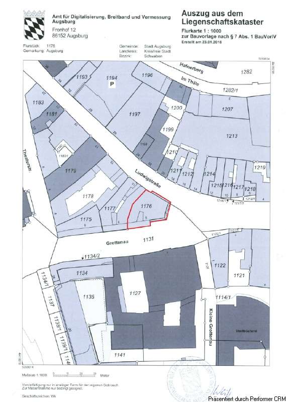 Bürogebäude zur Miete provisionsfrei 164 m²<br/>Bürofläche Grottenau 2 Innenstadt -  St. Ulrich - Dom Augsburg 86150