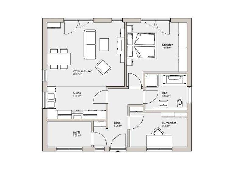 Einfamilienhaus zum Kauf provisionsfrei 330.450 € 3 Zimmer 76 m² 543 m² Grundstück Mühlhausen 99974