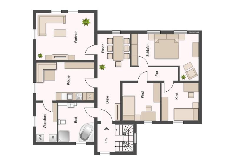 Wohnung zur Miete 1.372 € 4 Zimmer 140 m² 1. Geschoss Gollmenz Schönwölkau 04509