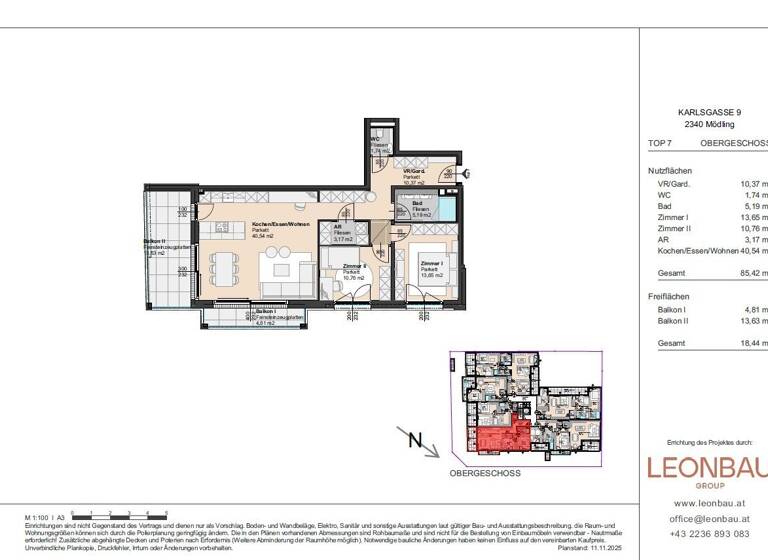 Wohnung zum Kauf 725.000 € 3 Zimmer 85,6 m² 1. Geschoss Mödling 2340