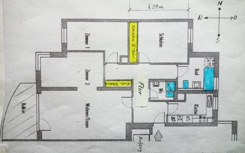 Wohnung zur Miete 700 € 4 Zimmer 100 m²<br/>Wohnfläche ab sofort<br/>Verfügbarkeit Gebhard Müller Allee Ludwigsburg - Mitte Ludwigsburg 71638