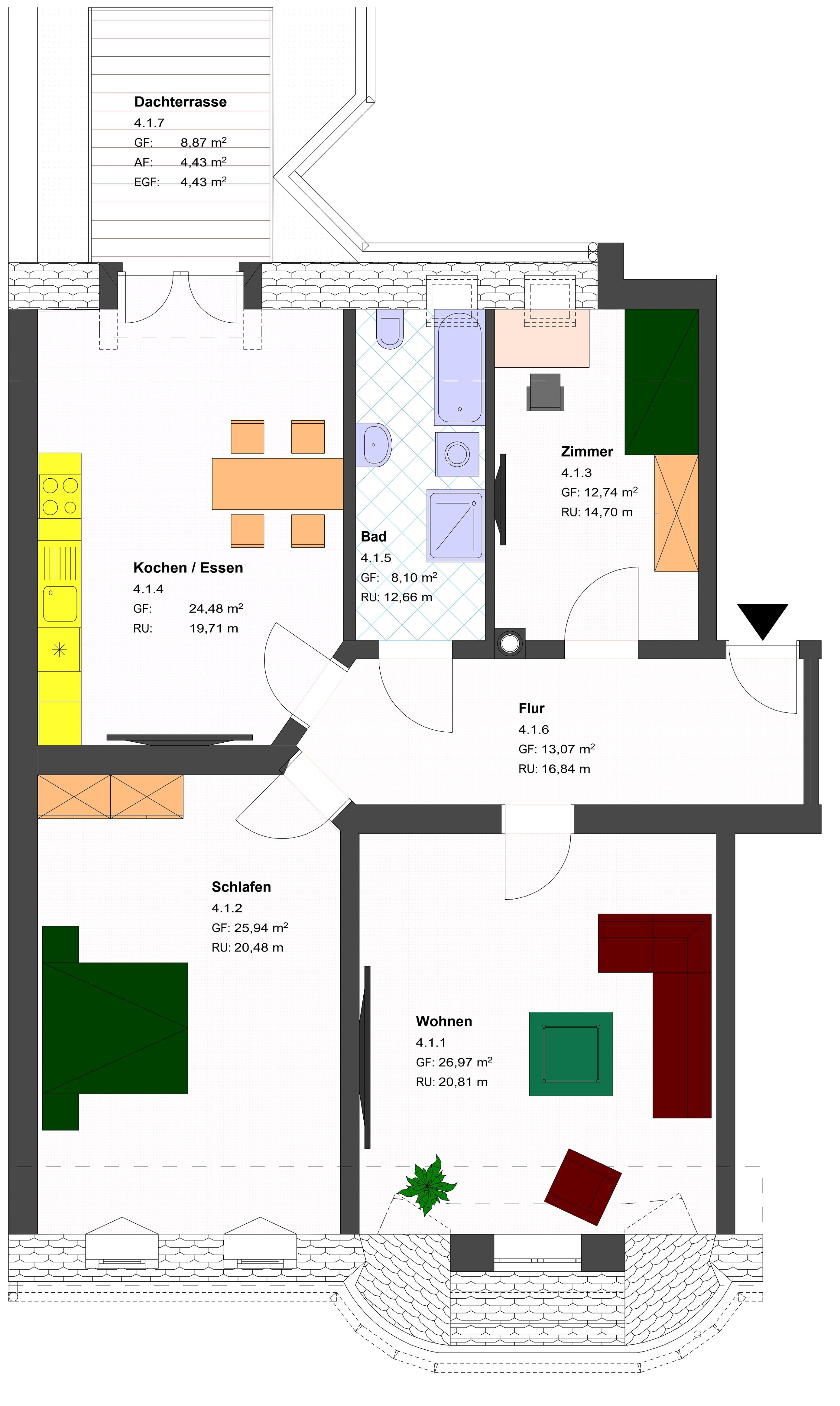 Wohnung zur Miete 930 € 3 Zimmer 115,7 m²<br/>Wohnfläche 3.<br/>Geschoss ab sofort<br/>Verfügbarkeit Schillerstraße 7 Innenstadt Görlitz 02826