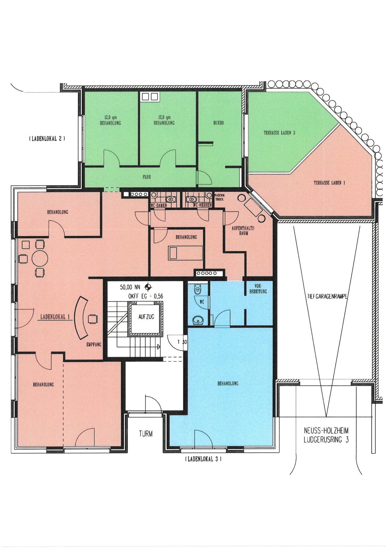 Praxis zum Kauf 325.000 € 9 Zimmer ab 44 m²<br/>Teilbarkeit Holzheim Neuss / Holzheim 41472