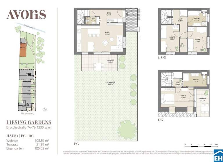 Haus zum Kauf - Erstbezug 719.100 € 4 Zimmer 105,5 m² Draschestraße Wien 1230