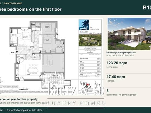Wohnung zum Kauf 1.684.000 € 4 Zimmer 123 m² Avenue Girard 18 Nartelle-Noyer-Bellevue-bd des Sardinaux Sainte-Maxime 83120