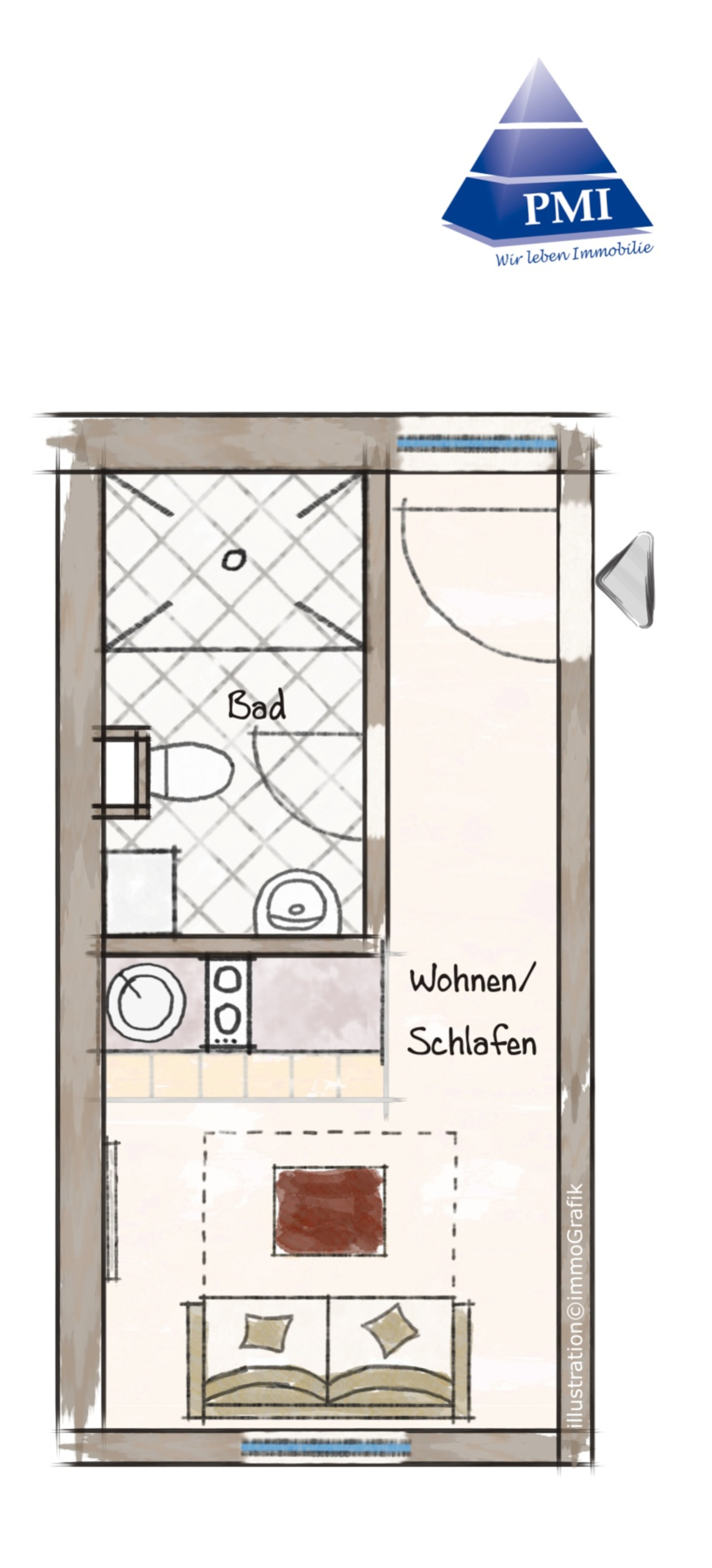 Wohnung zum Kauf 104.900 € 1 Zimmer 29,2 m²<br/>Wohnfläche 1.<br/>Geschoss Lengfeld Würzburg 97076