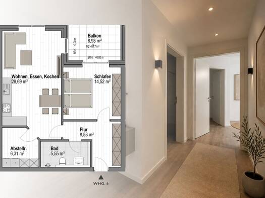 Wohnung zum Kauf - Erstbezug 259.000 € 2 Zimmer 68,1 m² 2. Geschoss frei ab sofort Lemförde 49448
