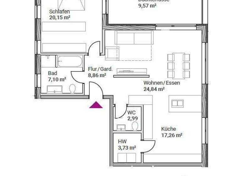 Penthouse zum Kauf provisionsfrei 631.900 € 2 Zimmer 94,5 m² 3. Geschoss Beilngries 92339