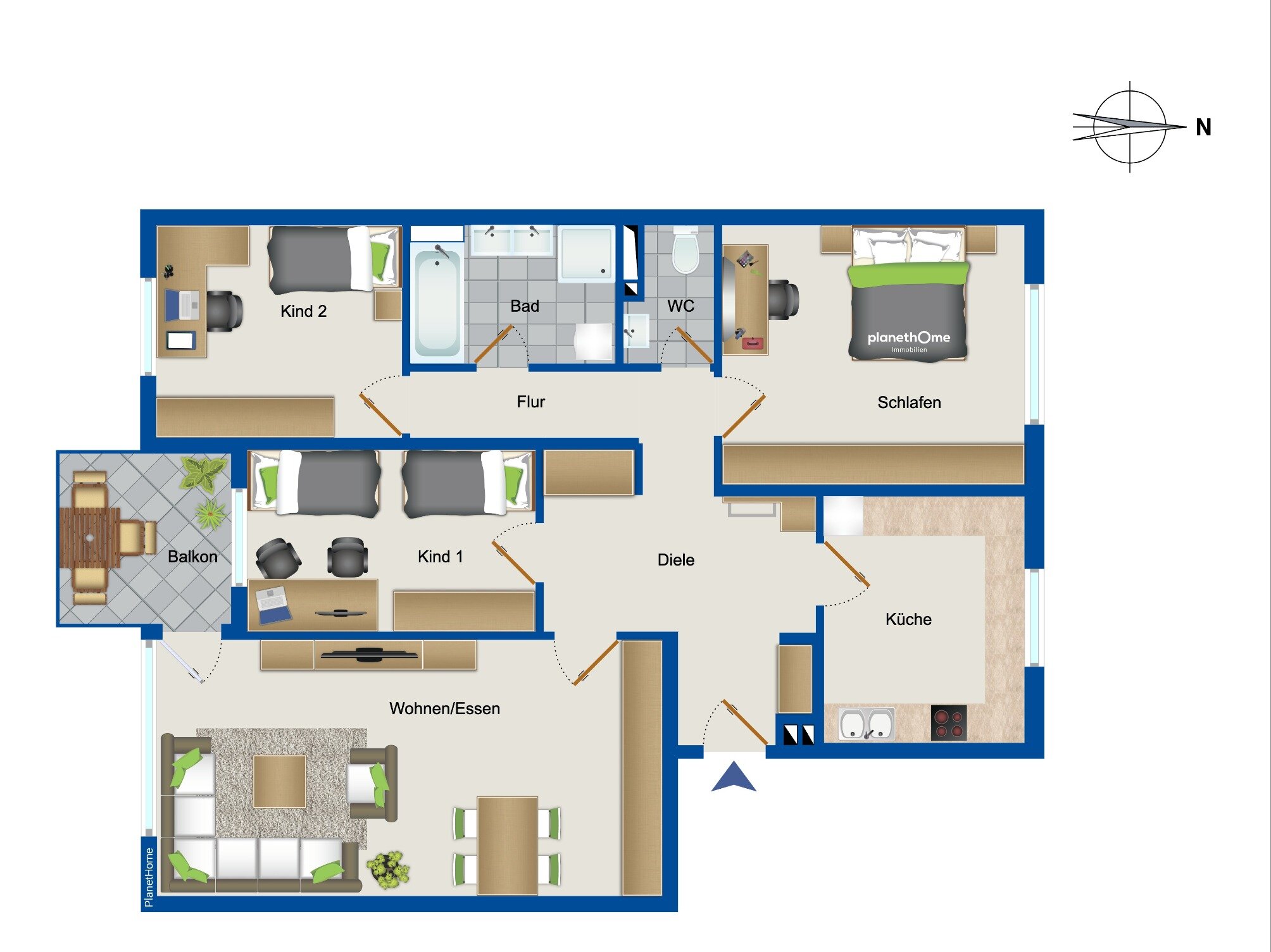 Wohnung zum Kauf 385.000 € 95 m²<br/>Wohnfläche 3.<br/>Geschoss Veilhof Nürnberg 90489