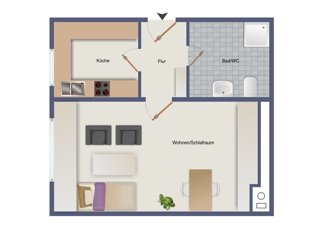 Wohnung zum Kauf 150.000 € 1 Zimmer 33 m²<br/>Wohnfläche Dossenheim Dossenheim 69221